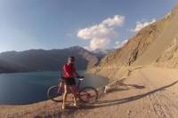Andes Mountain Bike Tour at Embalse El Yeso from Santiago