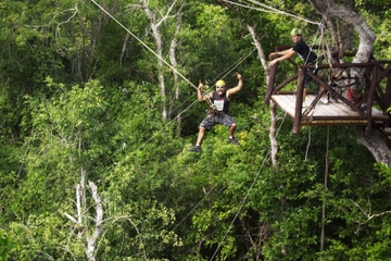 Cancun Adventure Tour at Selvatica: Zipline, Aerial Bridge, ATV, Bungee Swing and Cenote Swim