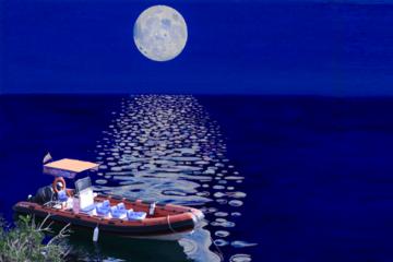 Full Moon by Boat from Cala Figuera