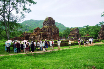 My Son Holyland Tour Including Boat Trip from Hoi An