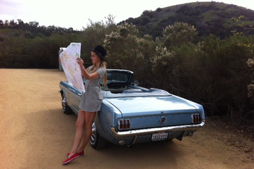 One-Way Road Trip by Classic 1965 Mustang Convertible or Fastback