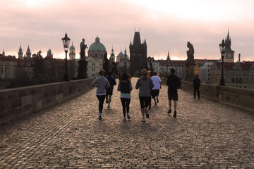 Prague to Karlstejn Castle Running Tour, 48-Hour Prague Hop-on Hop-off Bus Pass And Private Round-Trip Transfer