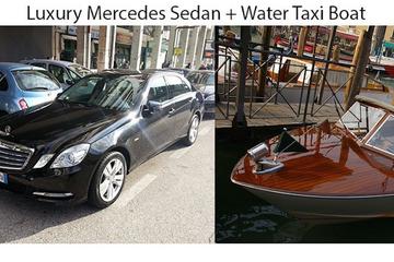 Private Limousine Transfer Treviso Airport to Venice City Center by Car and Water Taxi up 2Pax