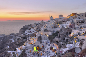 Santorini Sunset Dinner Cruise Including Nea Kameni Visit and Wine Tasting