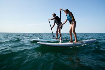Stand-up-paddle on laguna of Thau, Sete