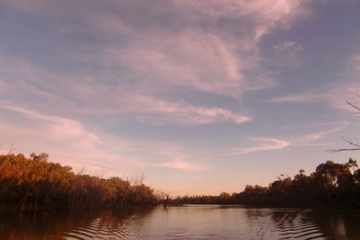 Warrego River Sunset River Cruise from Cunnamulla